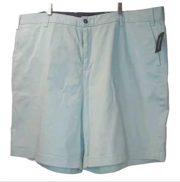 Nautica The Deck Shorts Men 48 Chino Aqua Breeze Stretch Cotton Preppy Coastal - Picture 4 of 12